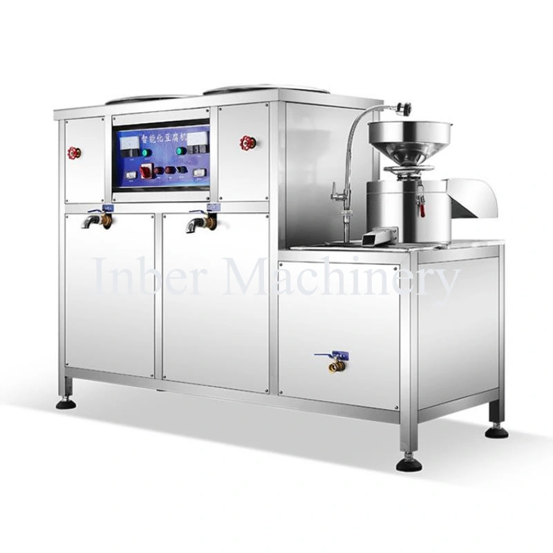 Smallest Model 60L Automatic Commercial Soymilk Tofu Soybean Milk Bean Curd Forming Making Machine Gas Heating or Electric Heating