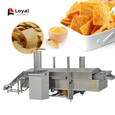 Línea de procesamiento de bocadillos de chips de pellets fritos de alta calidad/Máquina para hacer bocadillos de harina de trigo