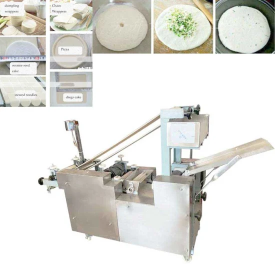Pan plano panqueque Chapati Roti presionando la hoja de masa de tortilla que hace la máquina de prensa