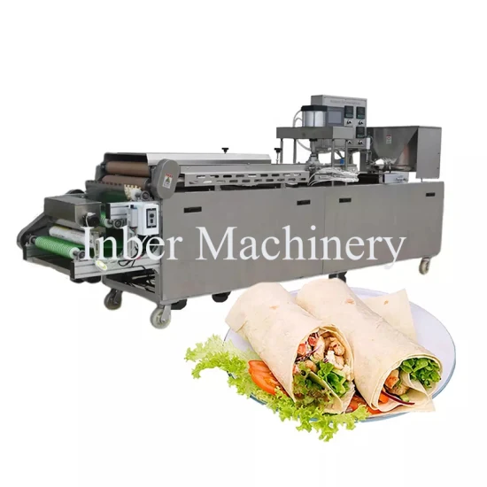 Precio de alta capacidad de panadería Turco India Libanés Árabe Pita Pan Chapati plano Máquina de fabricación Línea de producción automática